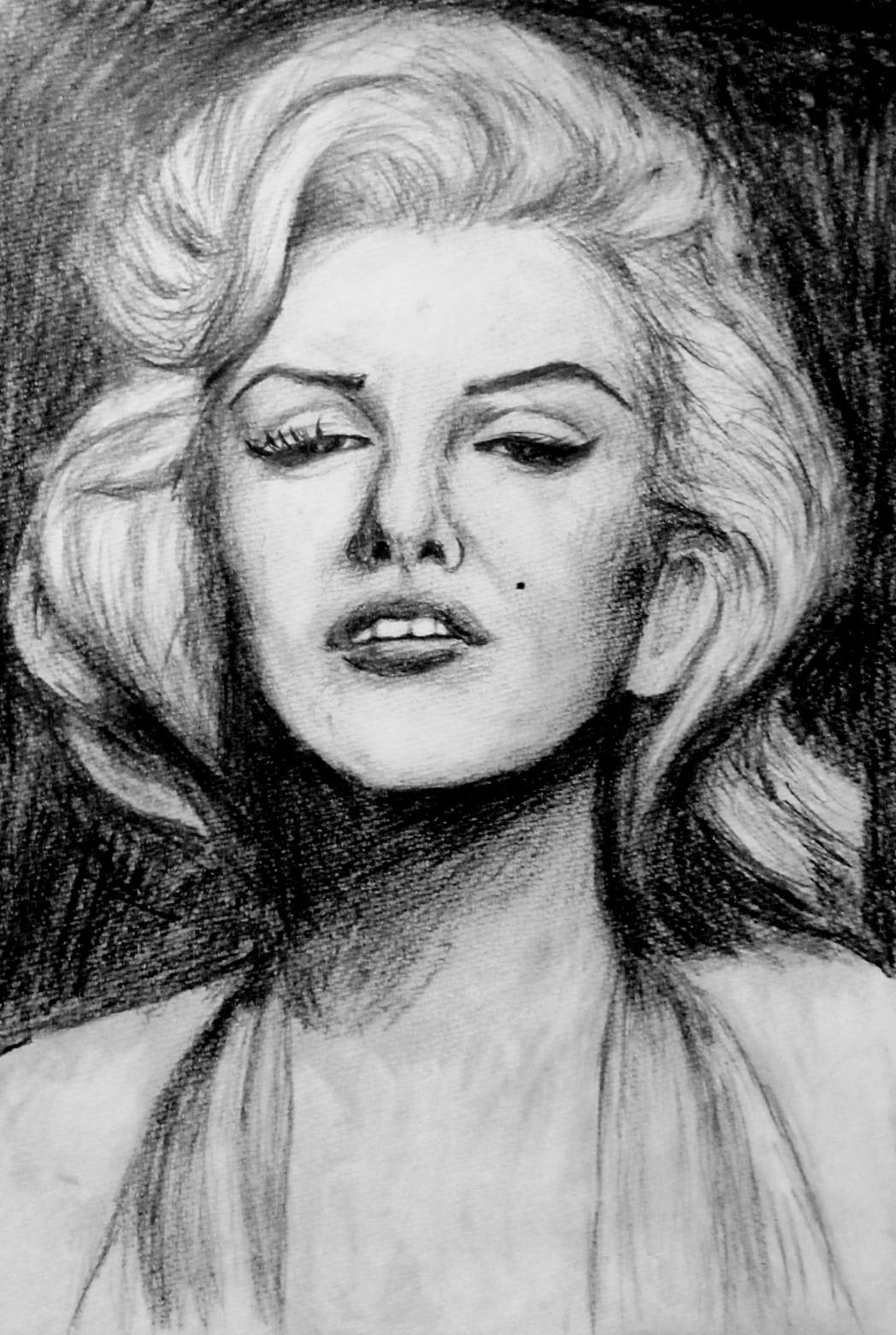 Monroe, Drawing A2 size, ultra-high resolution photo poster